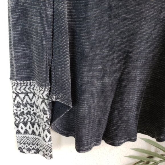 American Able Boho Chic Long Sleeve Knit Ethnic Cuff Thermal Top size M Western - Picture 6 of 14
